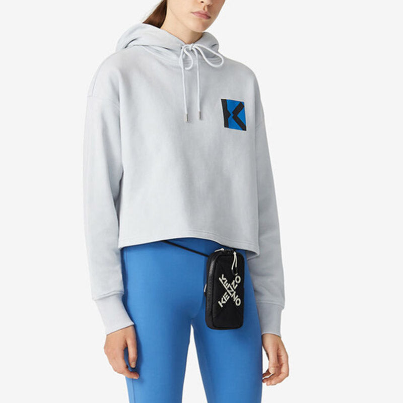 (WMNS) KENZO SS21 Cotton Hoodie Light Blue Gray FB52SW6264MS-93