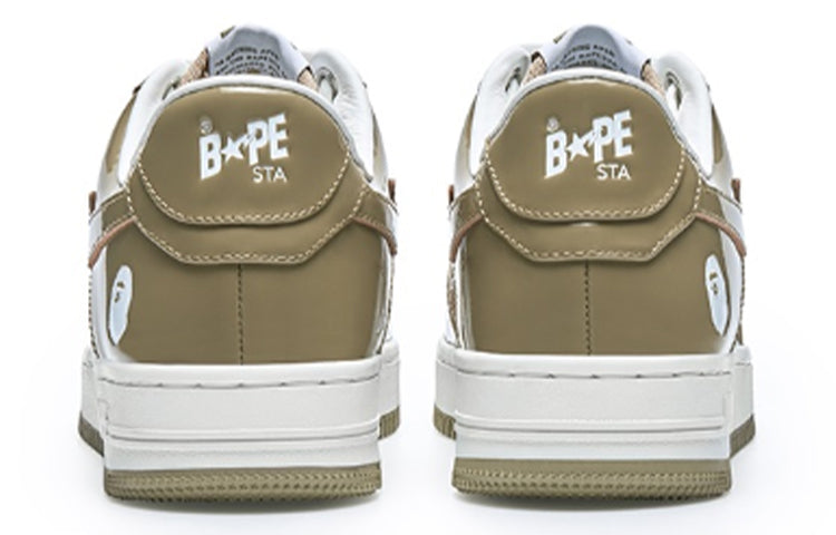 (WMNS) A BATHING APE Bape Sta Leather Low 'Beige' 1I70-291-021-BEIGE