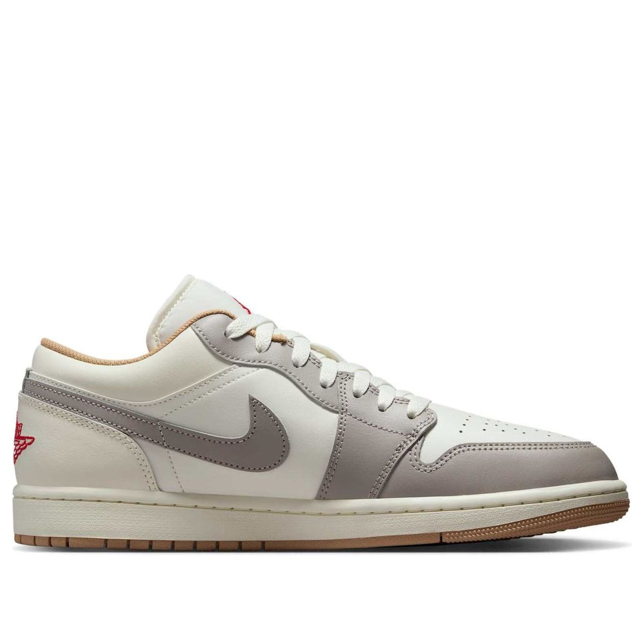 Air Jordan 1 Low 'Sail Fire Red College Grey' 553558-169