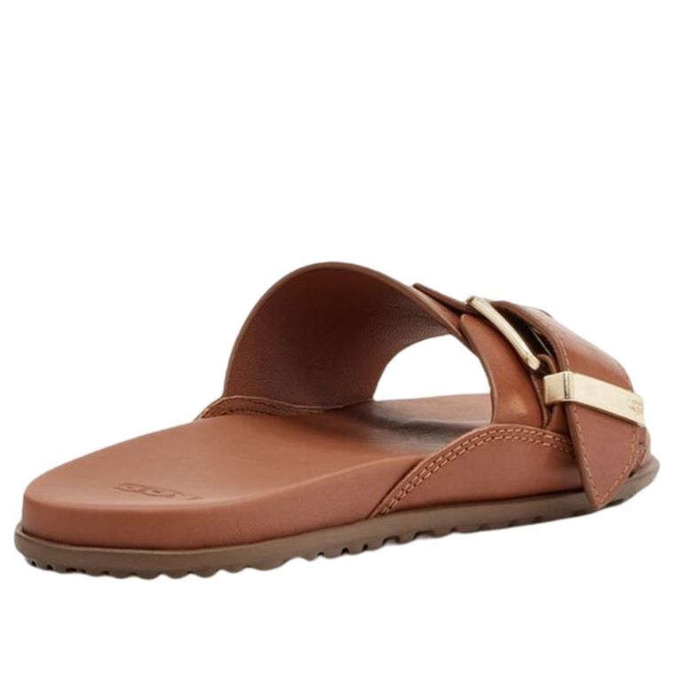(WMNS) UGG Solivan Buckle Slide 'Brown' 1128630-TLTH