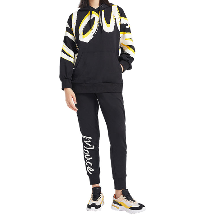 (WMNS) Li-Ning x Disney Mickey Crossover Loose Pullover 'Black White' AWDQ398-2