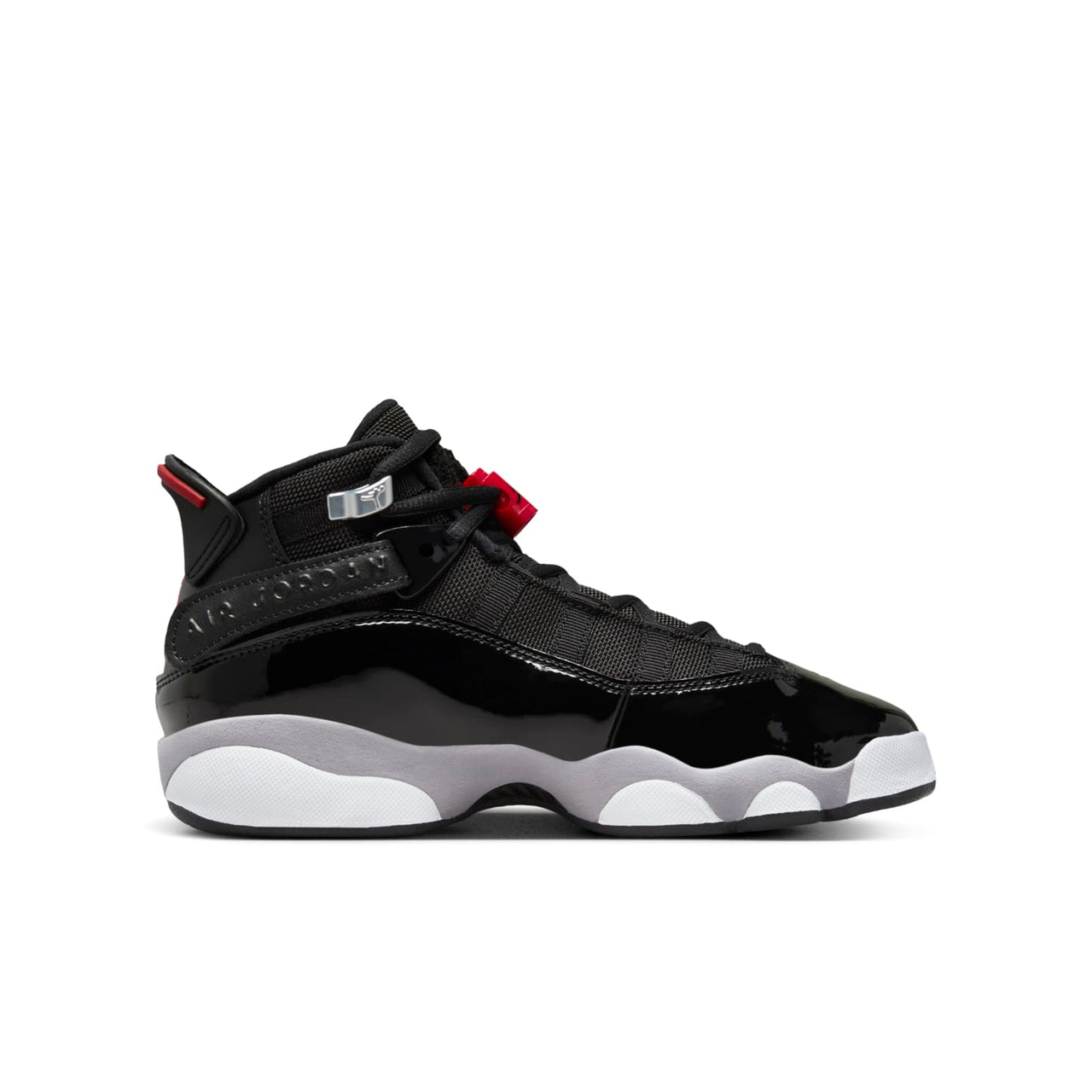 (GS) Air Jordan 6 Rings 'Black White Fire Red' FZ4186-010