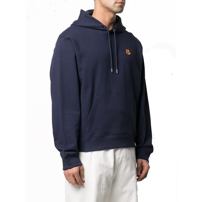KENZO SS21 Small Tiger Head Embroidery Long Sleeve Male Blue FB55SW3604ML-76