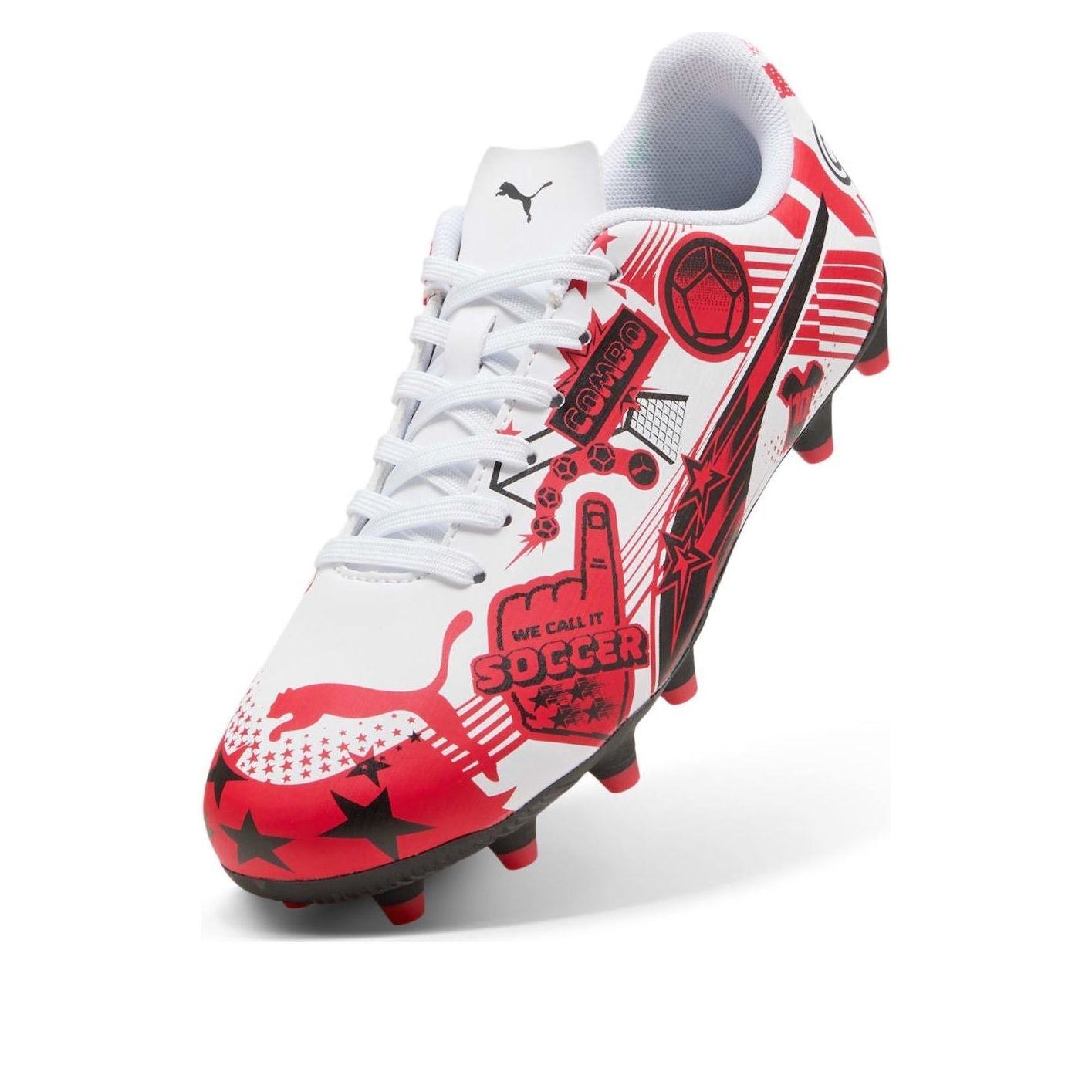 (GS) PUMA x Christian Pulisic Ultra Legacy FG/AG 'Allover Print - White Red Black' 108775-05
