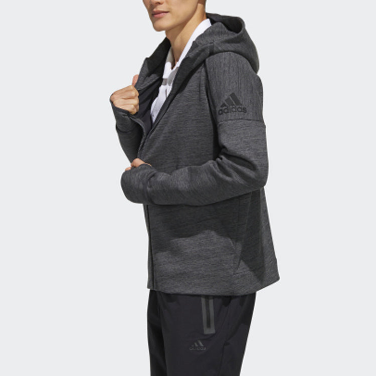 adidas Zne Hoody Sports Zipper Hooded Jacket Gray FJ0235
