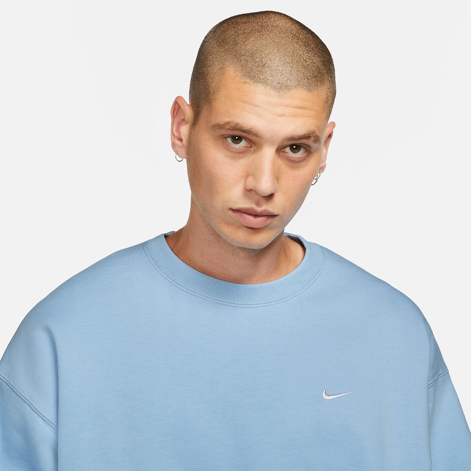 Nike NRG Solo Swoosh Fleece Crew Sweatshirt 'Baby Blue' CV0554-436
