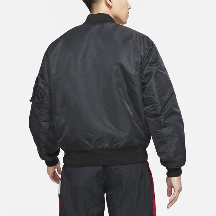 Air Jordan Flight MENS Logo Print Baseball Jacket Black CV2243-010
