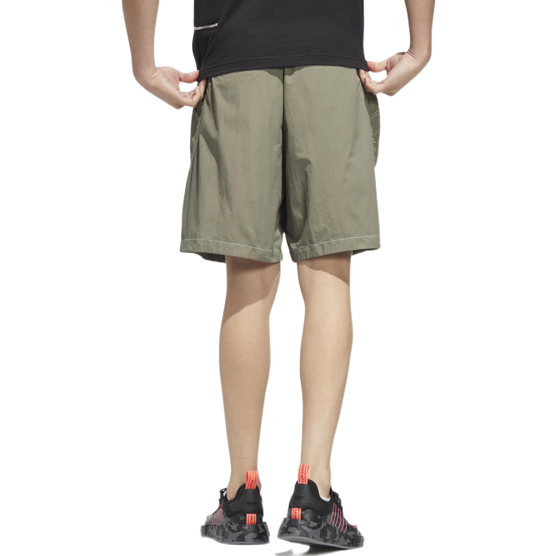 adidas originals Solid Color Casual Sports Shorts Green HM8002
