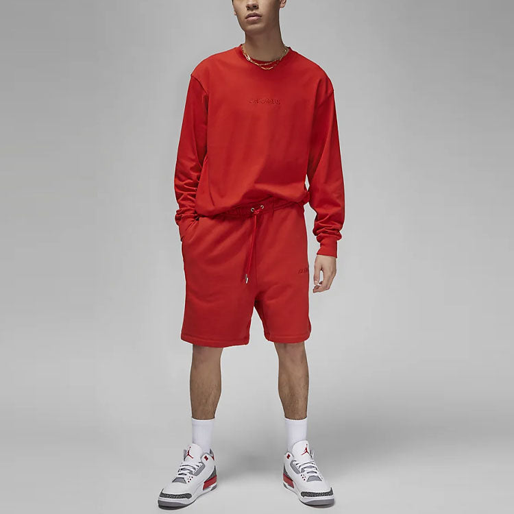 Air Jordan Wordmark Long-Sleeve T-Shirt 'Mystic Red' FJ0702-622