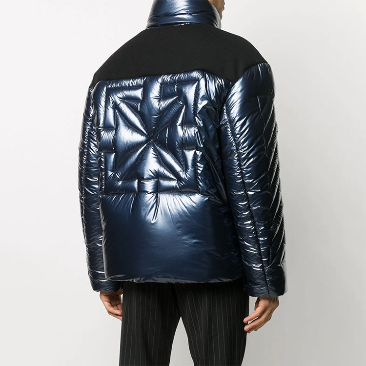 Men's Off-White logo Jacket Blue OMED026F20FAB0014600