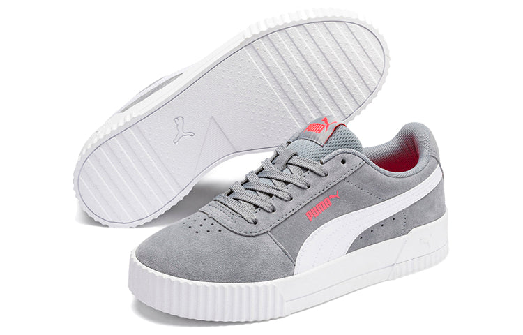 (WMNS) PUMA Carina Suede White/Grey/Red 369864-05