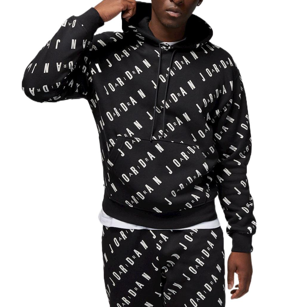 Air Jordan AOP Fleece Pullover 'Black White' DV7640-010