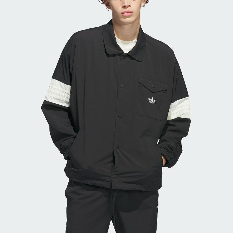 adidas Originals 3 Coach Jacket (Gender Neutral) Asia Sizing 'Black White' IM9646