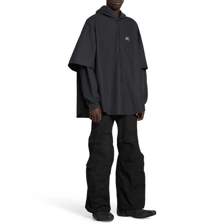 Balenciaga Unity Sports Icon Patched Shirt Large Fit 'Black' 768771TNM601000