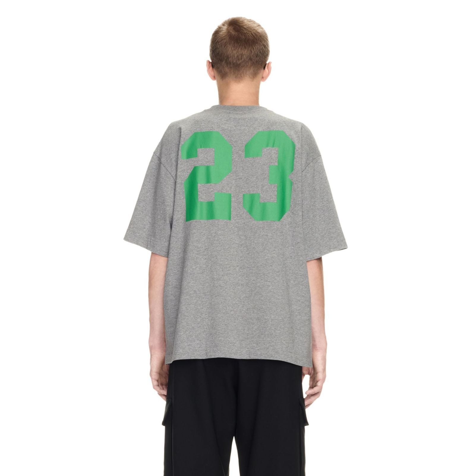 OFF-WHITE 23 Varsity Skate Short-Sleeve Tee 'Melange Grey' OMAA120S24JER0110655
