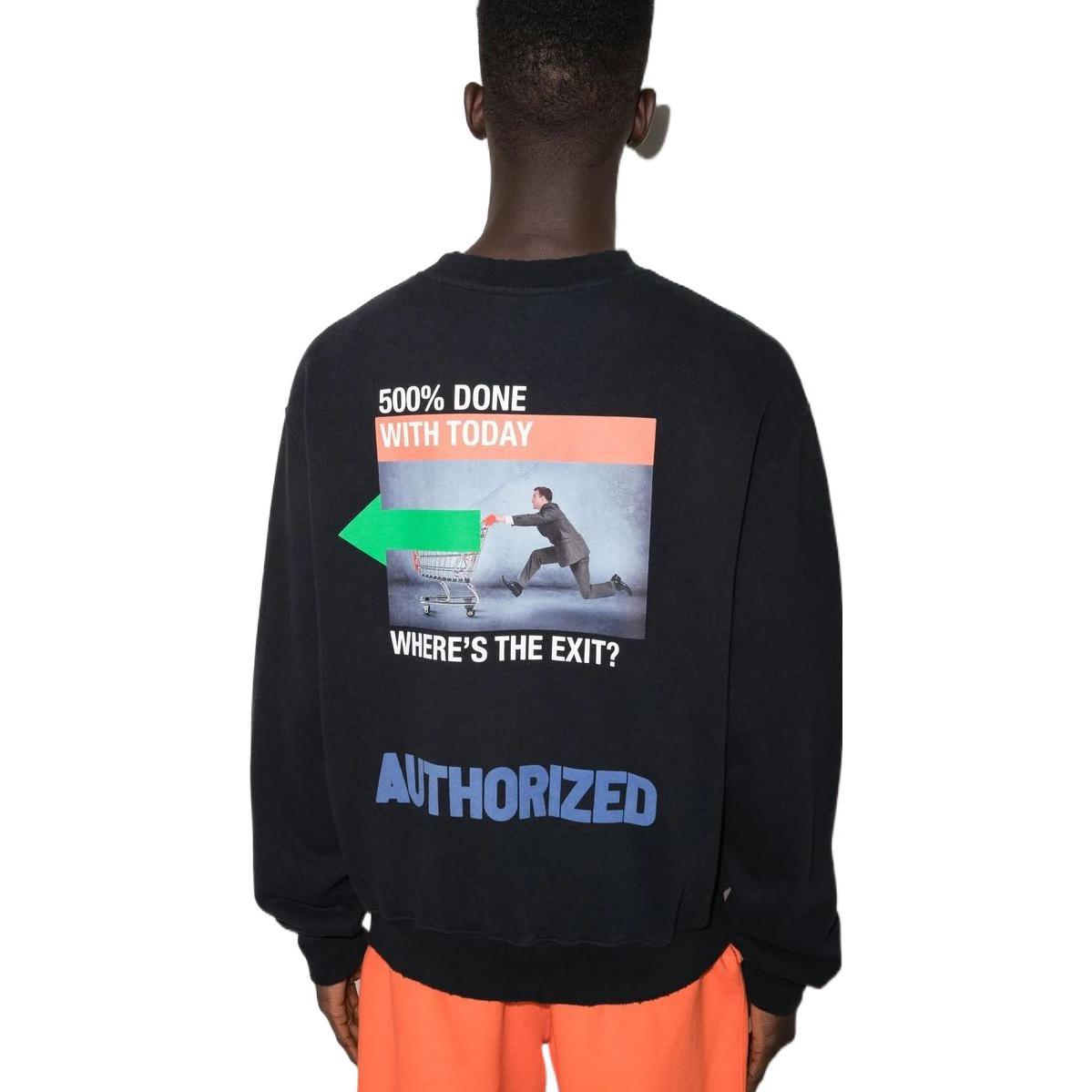 HERON PRESTON A.F. Authorized Crewneck 'Black Lemon' HMBA016S22JER0031015