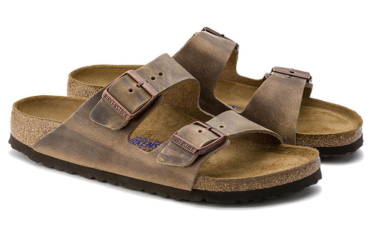 Birkenstock Arizona Soft Footbed Oiled Leather Narrow Fit 'Tobacco Brown' 0552813