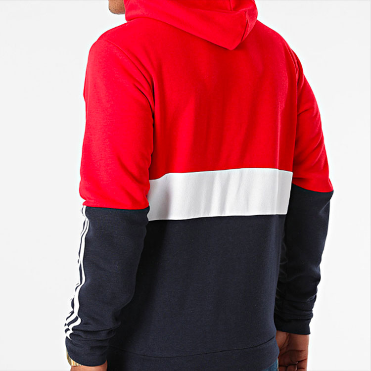 Men's adidas Contrasting Colors Logo Printing Zipper Hooded Jacket Colorblock H58979