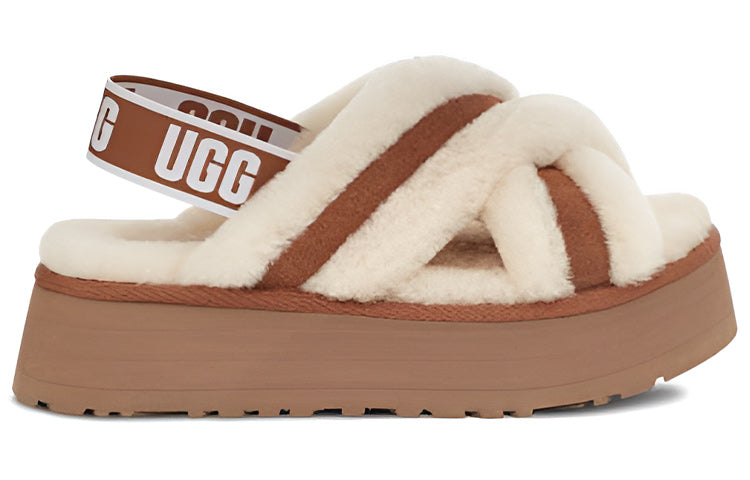 (WMNS) UGG Disco Cross Slides 'Chestnut' 1121550-CHE