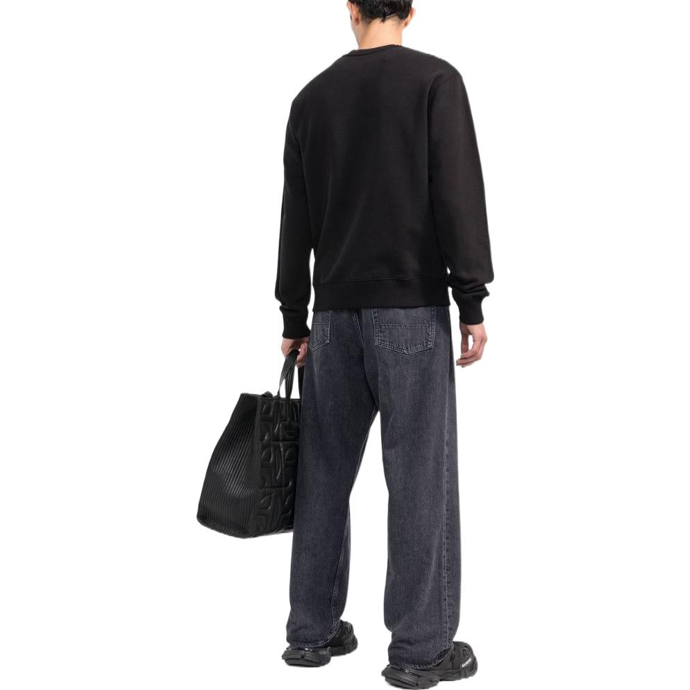 Off-White Logo Slim Sweatshirt 'Black' OMBA057C99FLE0121001