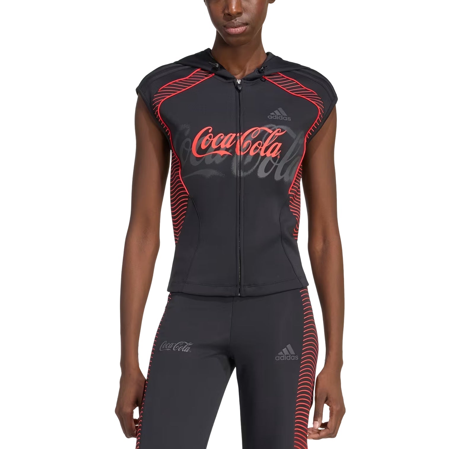 (WMNS) adidas x Coca-Cola Slouchy Gfx Hooded Top Asia Sizing 'Black' KY7569