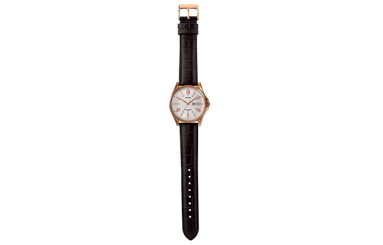 CASIO DRESSSerieses Men's White Quartz Waterproof White Dial White Analog MTP-1384L-7AV
