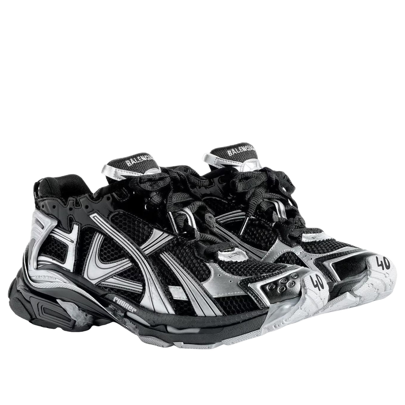 Balenciaga Runner Sneaker 'Black Silver' 772774W3RMU1100
