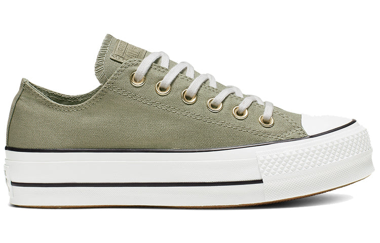 (WMNS) Converse Chuck Taylor All Star Platform Low Top Thick Sole Green 'Gray White' 564998C