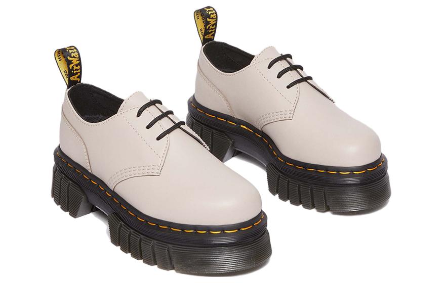 (WMNS) Dr. Martens Audrick Nappa Lux Leather Platform 'Vintage Taupe' 27147348