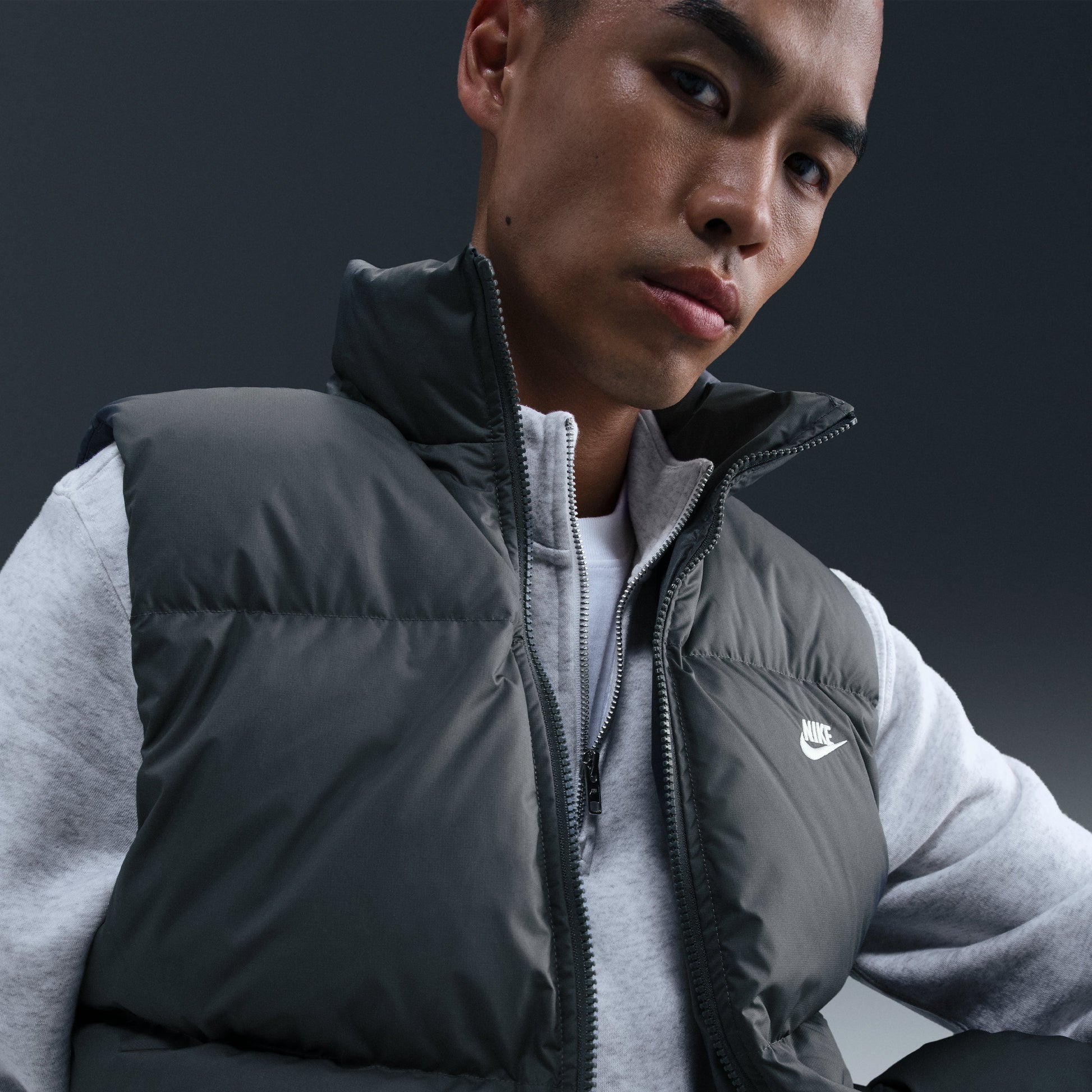 Nike Sportswear Club Therma-FIT Puffer Vest 'Iron Grey White' IB2978-068