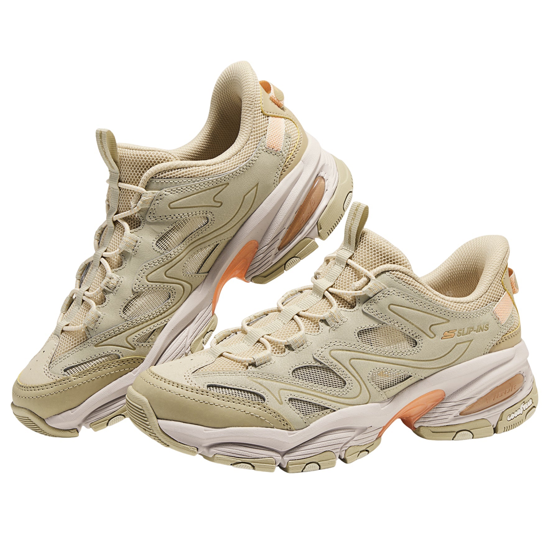 (WMNS) Skechers Sneakers 'Beige' 180346-NAT