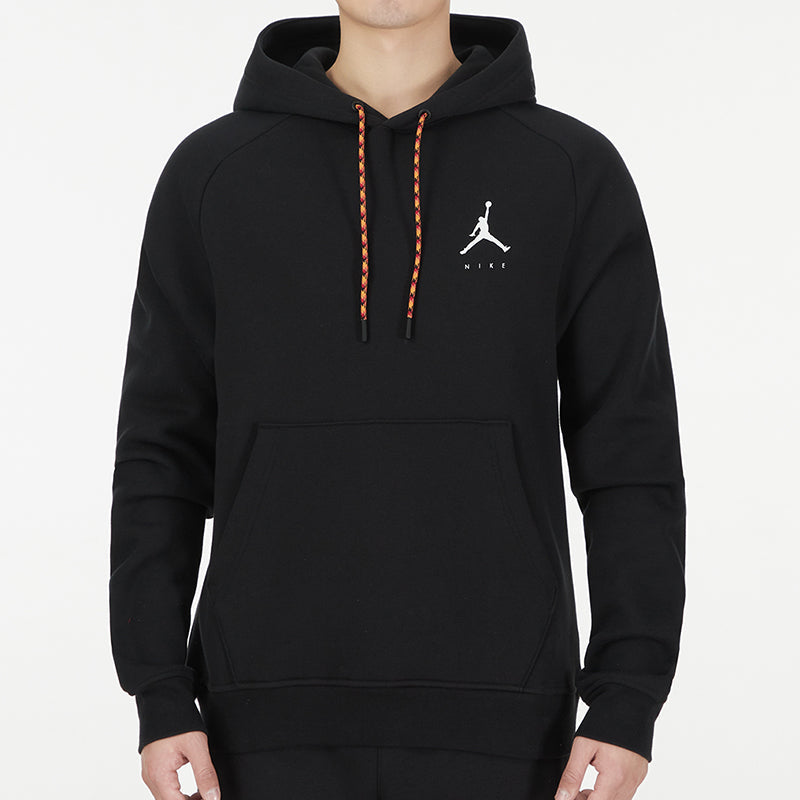 Men's Air Jordan Casual Sports Drawstring Hooded Fleece Lined Black DJ0212-010
