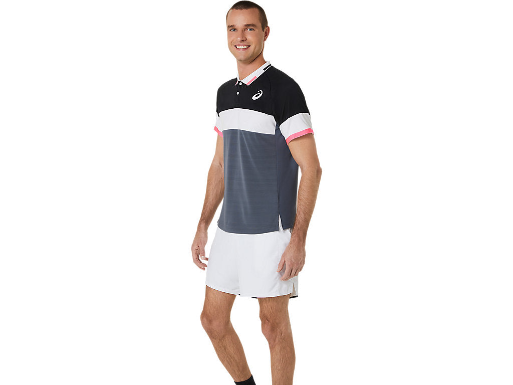 ASICS Match Polo Shirt 'Performance Black Carrier Grey' 2041A246-003