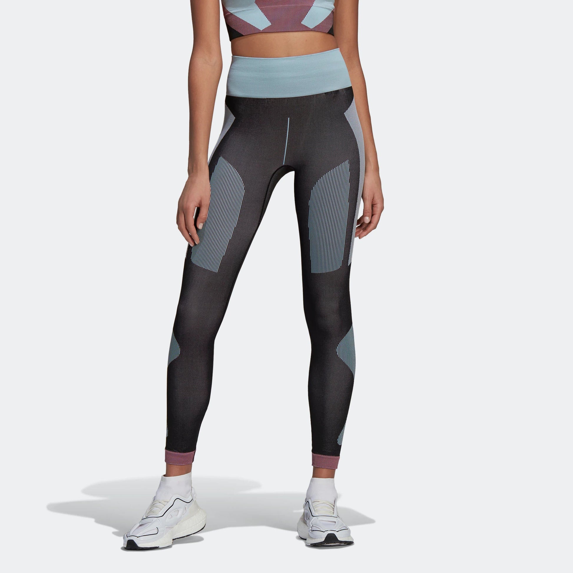 (WMNS) adidas by Stella McCartney TrueStrength Yoga Knit Tights Asia Sizing 'Black' HG8786