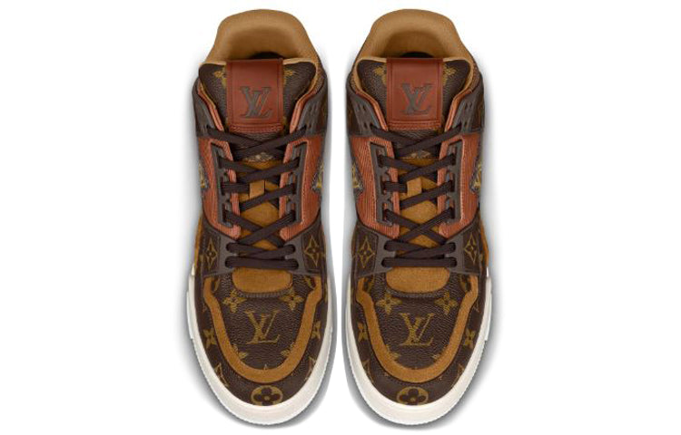 LOUIS VUITTON Trainer Ankle Sneakers 'Brown Monogram' 1A8A9S