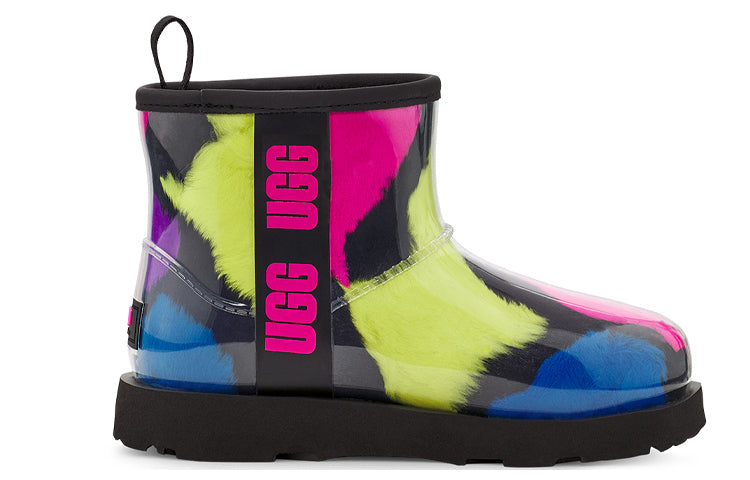 (WMNS) UGG Classic Clear Mini Party Spots Boot 'Black' 1124956-BLK