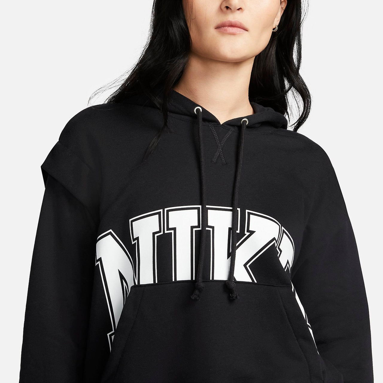 (WMNS) Nike Sportswear Team Fleece Hoodie 'Black' DQ6586-010