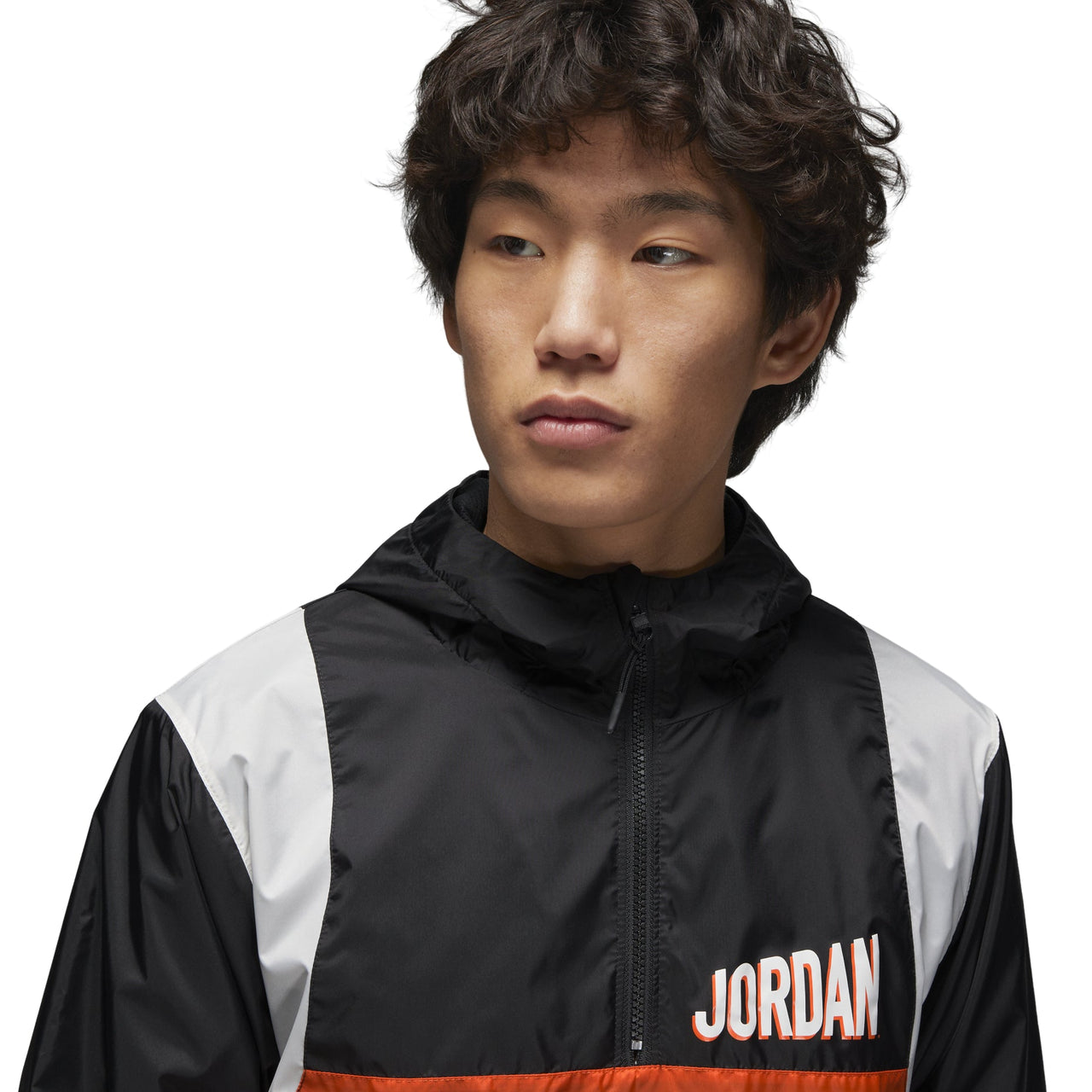 Air Jordan Flight MVP Hooded Pullover Jacket 'Black Orange' DV7601-010