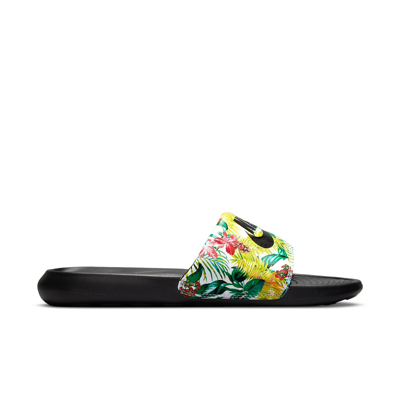 (WMNS) Nike Victori One Flowers Stylish Sports Slippers Black CN9676-004