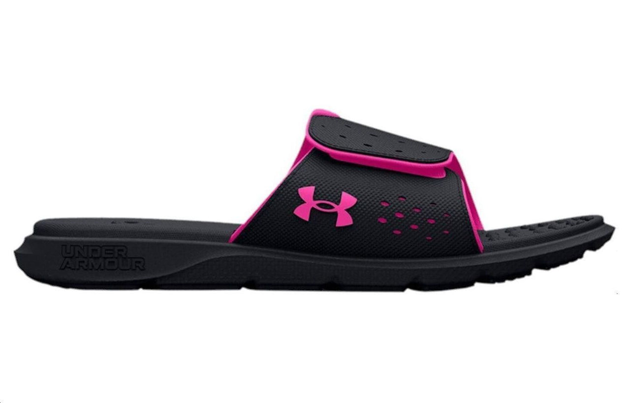 (WMNS) Under Armour Ignite Pro Slides 'Black Pink' 3026027-002