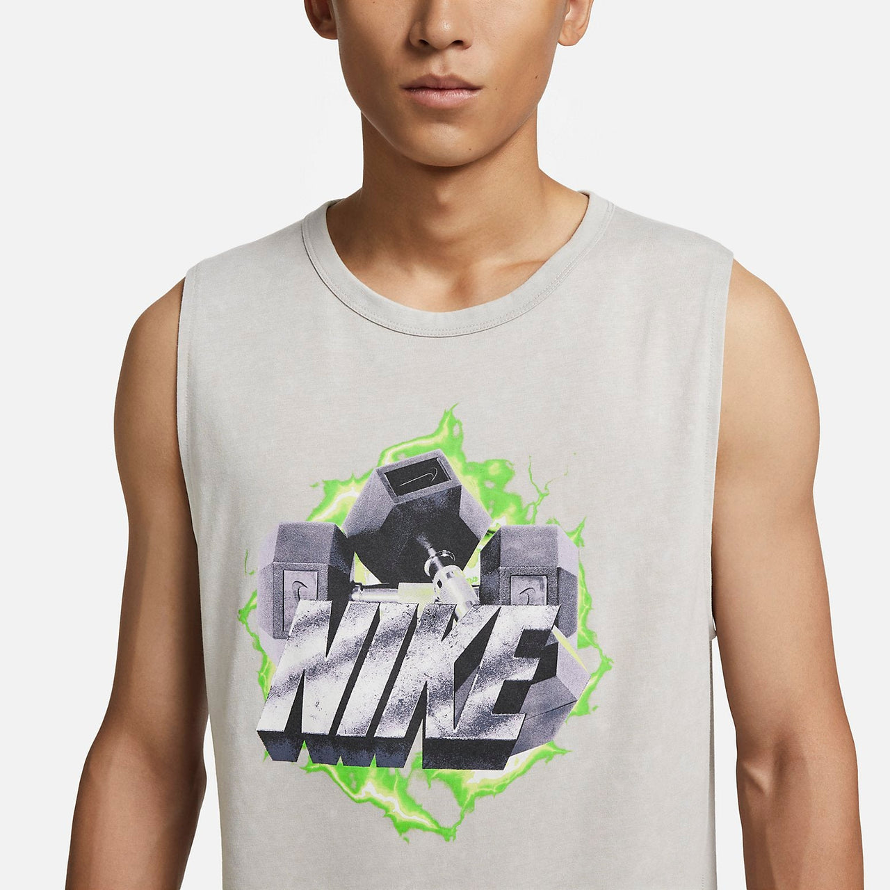 Nike Dri-FIT Training Gym Tank Top 'Grey' DX0909-012