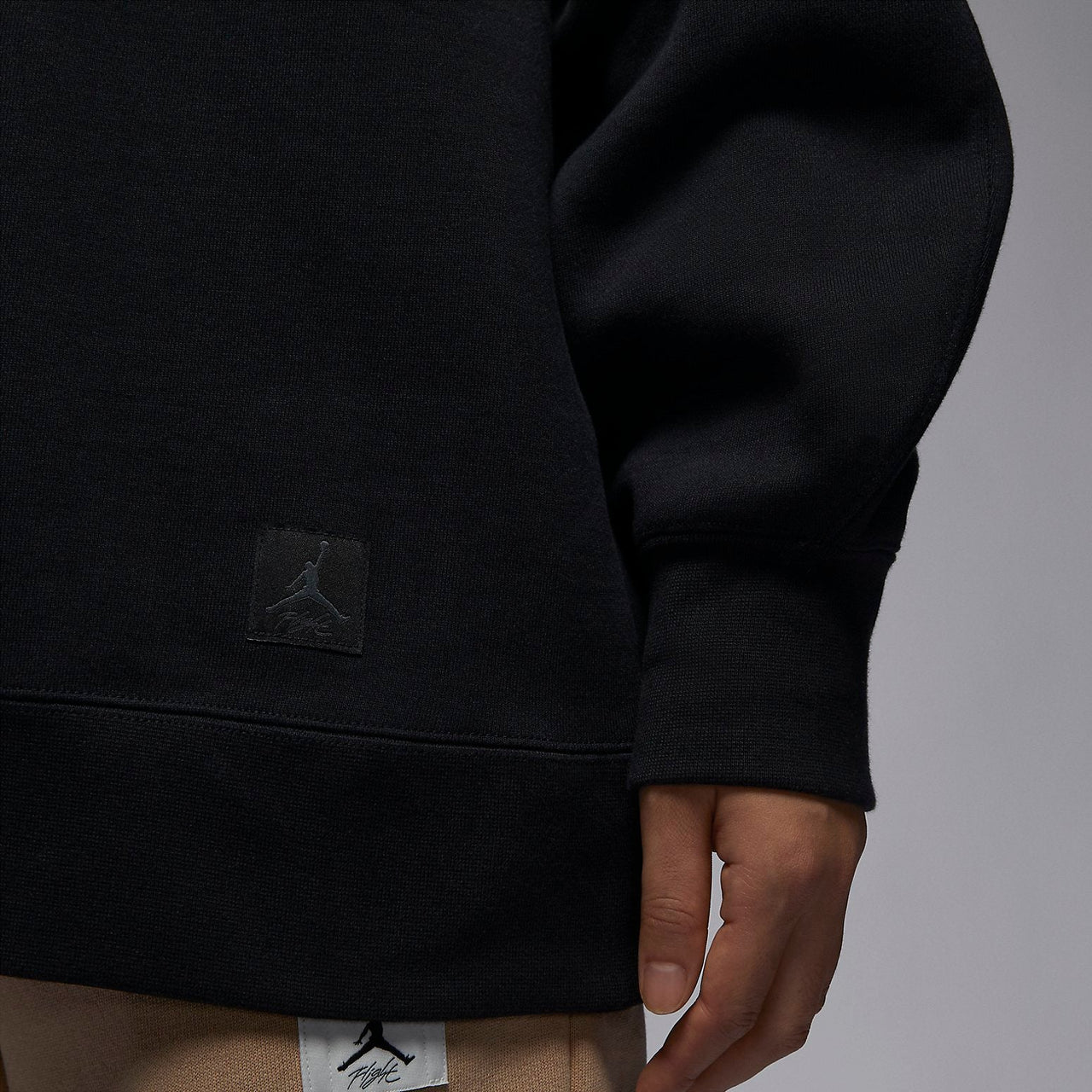 (WMNS) Air Jordan Flight Fleece Crewneck Sweatshirt 'Black' FB5117-010