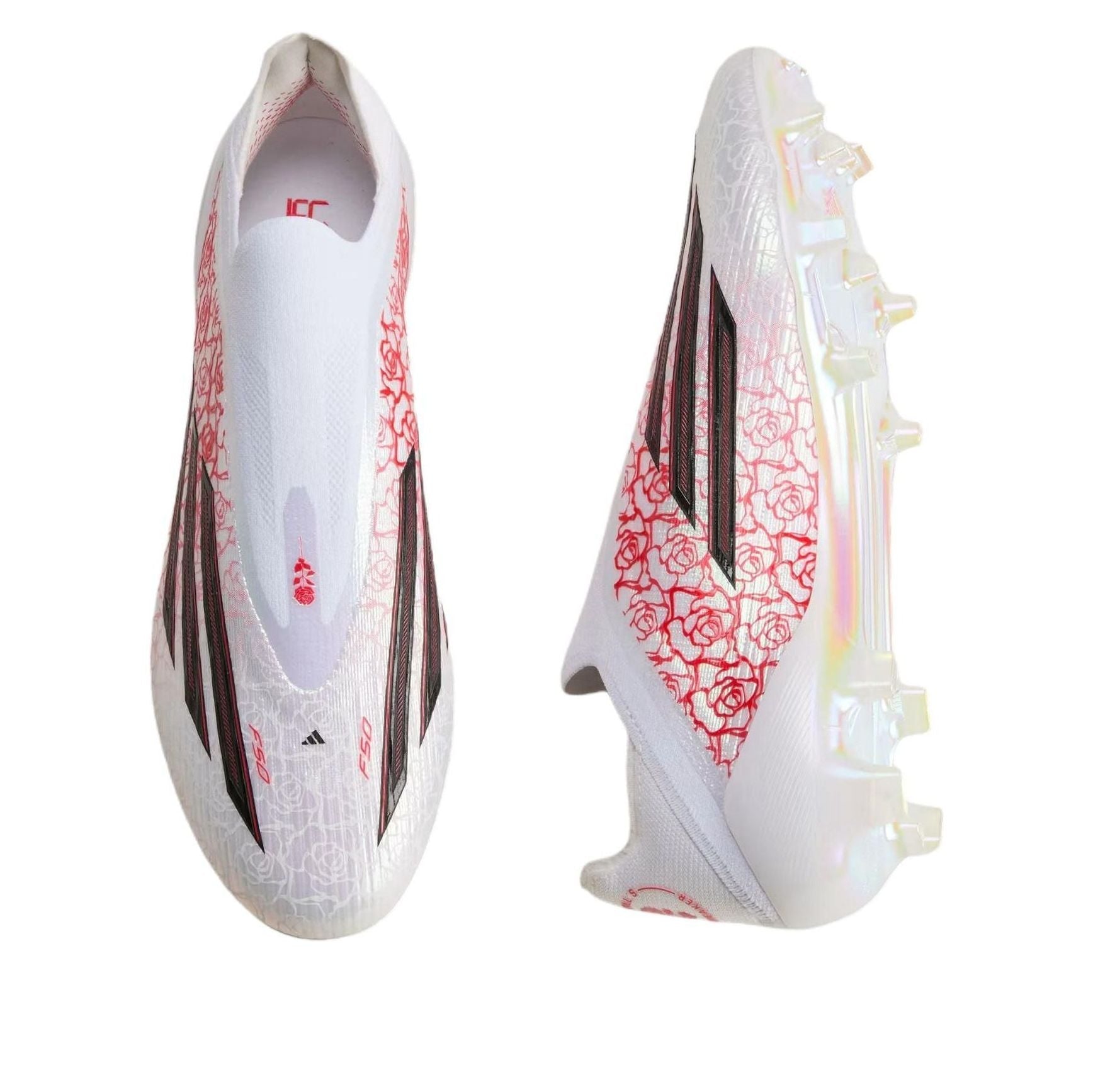 adidas F50 Elite Lamine Yamal Laceless FG 'White Lucid Red'  JR4441
