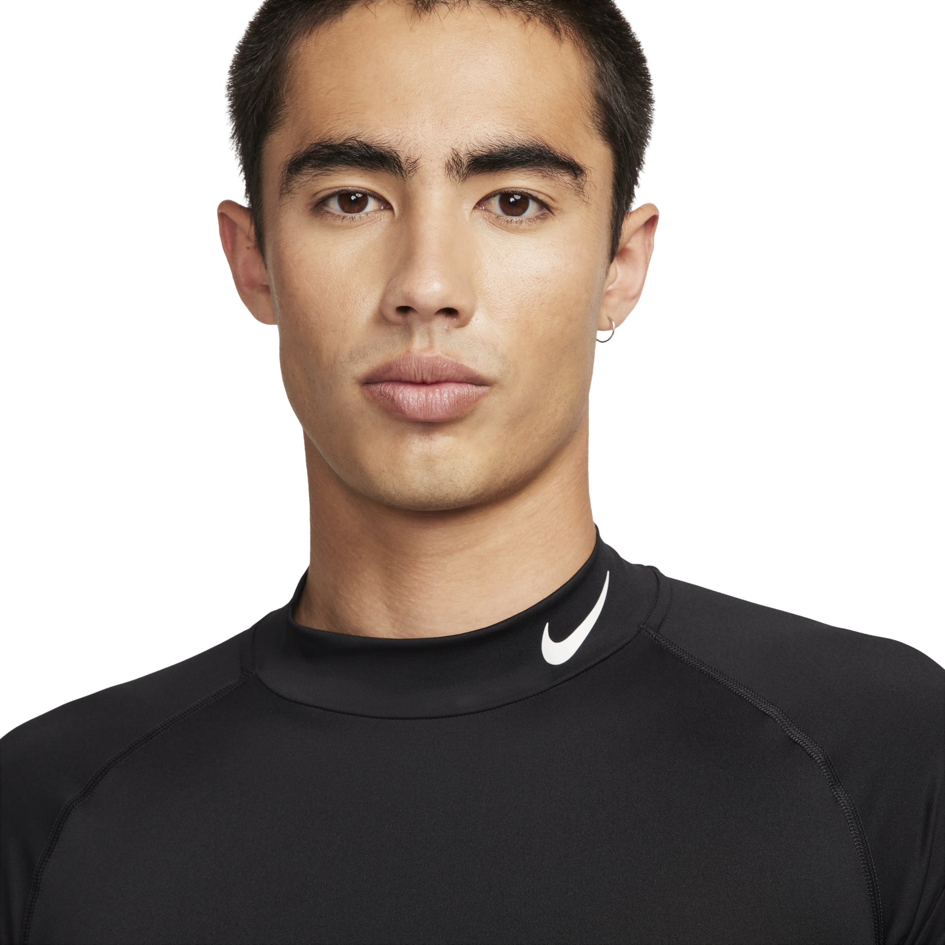 Nike Pro Dri-FIT Fitness Mock-Neck Long T-Shirt 'Black' FB7909-010