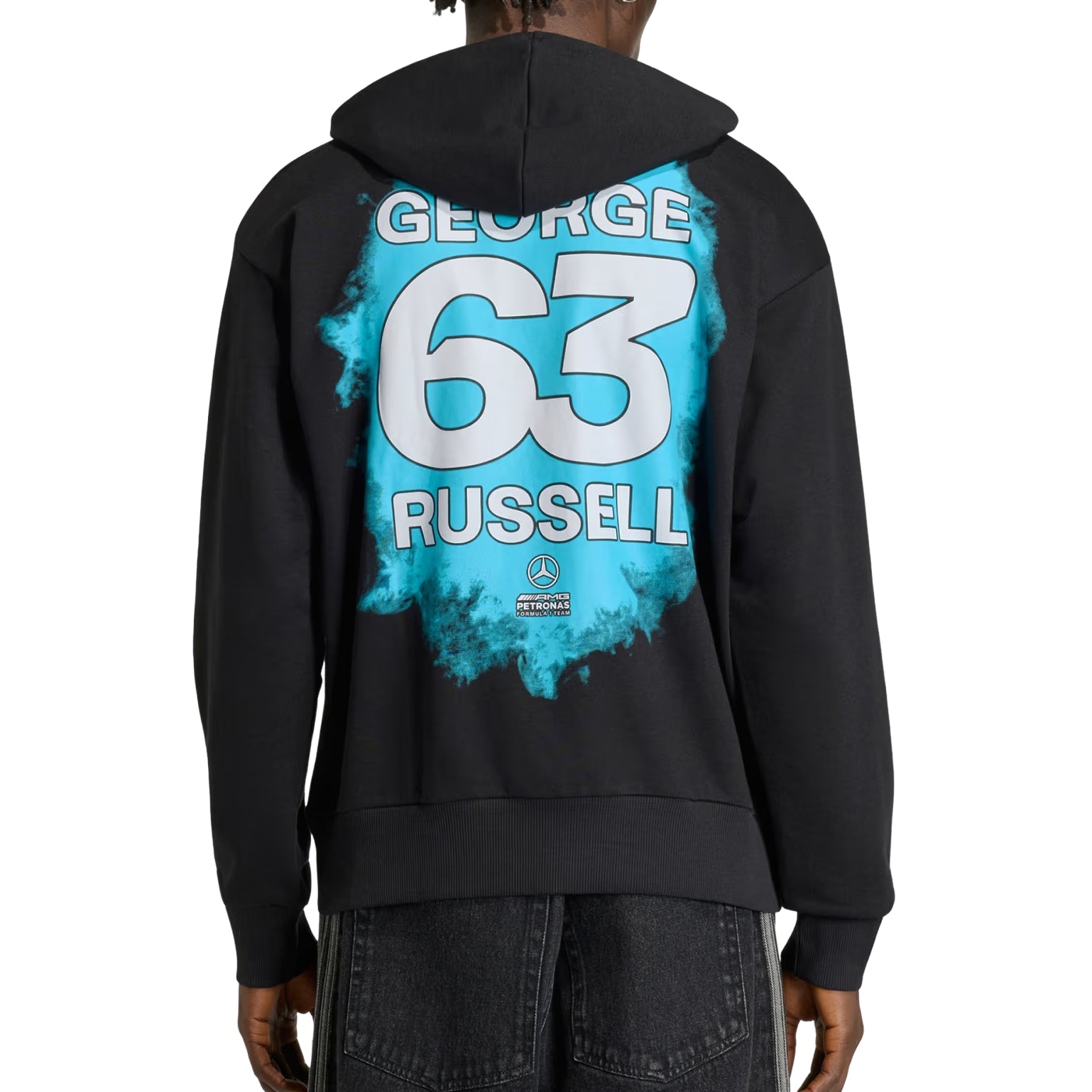 adidas x Mercedes AMG Petronas Formula 1 Team Name & Number Hoodie Asia Sizing 'George Russell ' KE7735