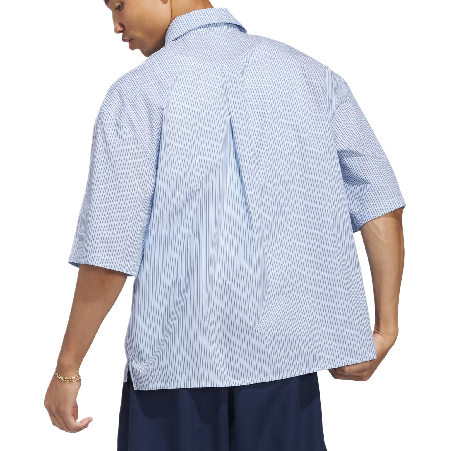 adidas AOA Button Up Shirt Asia Sizing 'Night Indigo' KT7990