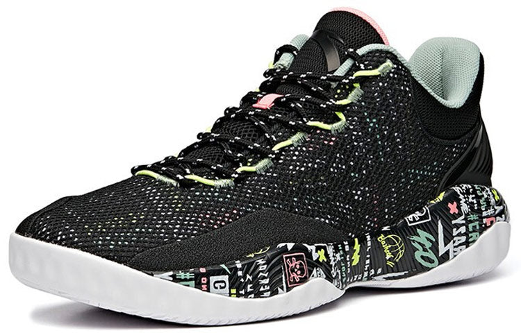 ANTA A-Shock Basketball Shoes 'Black Colorful Mesh' 112031605-1