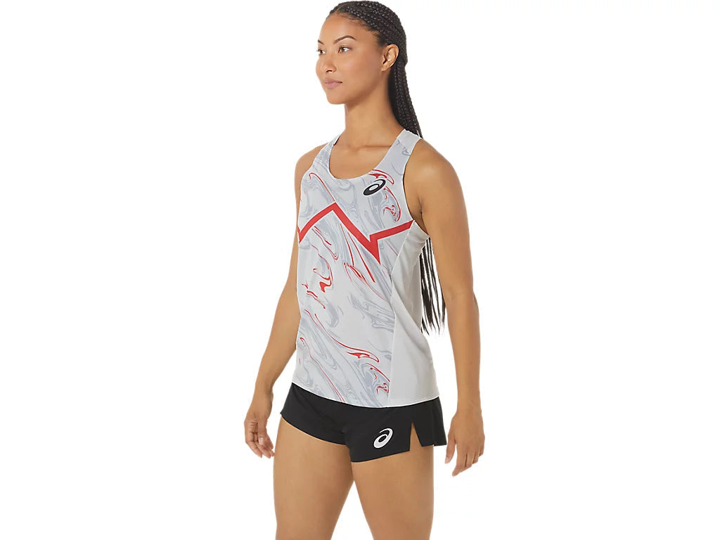 (WMNS) ASICS CJ-Line Light Singlet 'Glacier Grey Electric Red' 2092A386-022