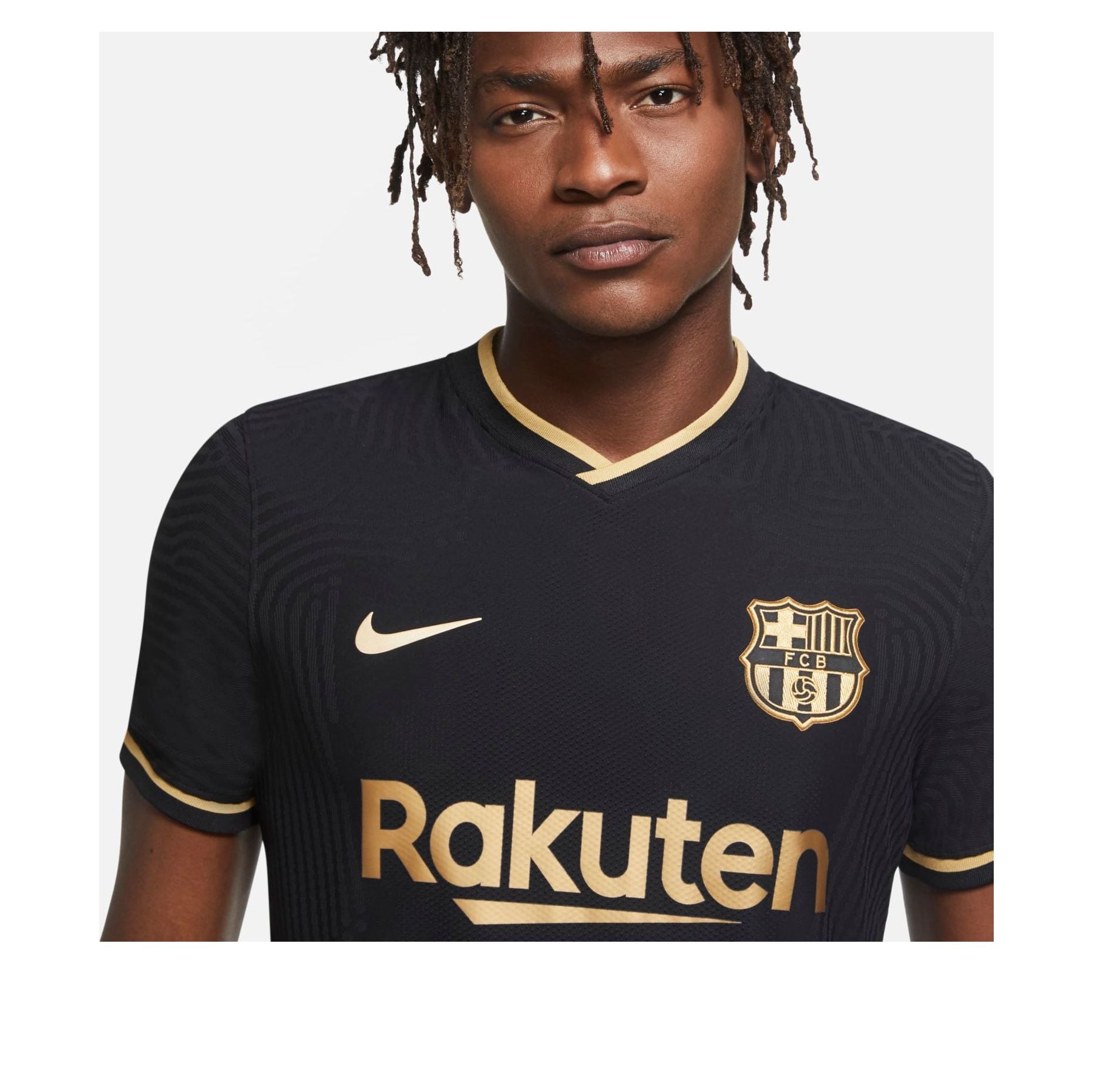 Nike FC Barcelona 20/21 Vaporknit Match Away Jersey 'Black Gold' CD4184-011