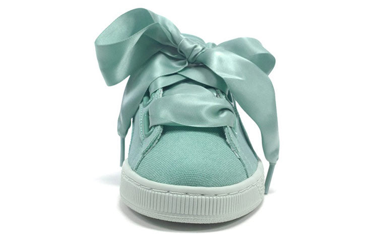 (WMNS) PUMA Suede Heart Pebble Shoes Green 365210-03
